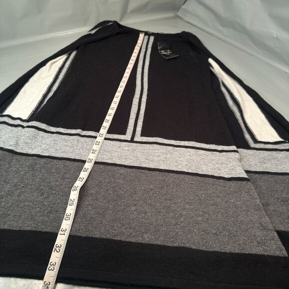 Vertigo Claudia Cape Knit Sweater Dress Womens Pullover Lambswool Mini Stripe - Picture 14 of 16